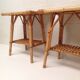 Pair of vintage rattan bedside tables