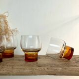 6 vintage luminarc france glasses