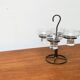 Danish metal and glass candlestick, 1960s