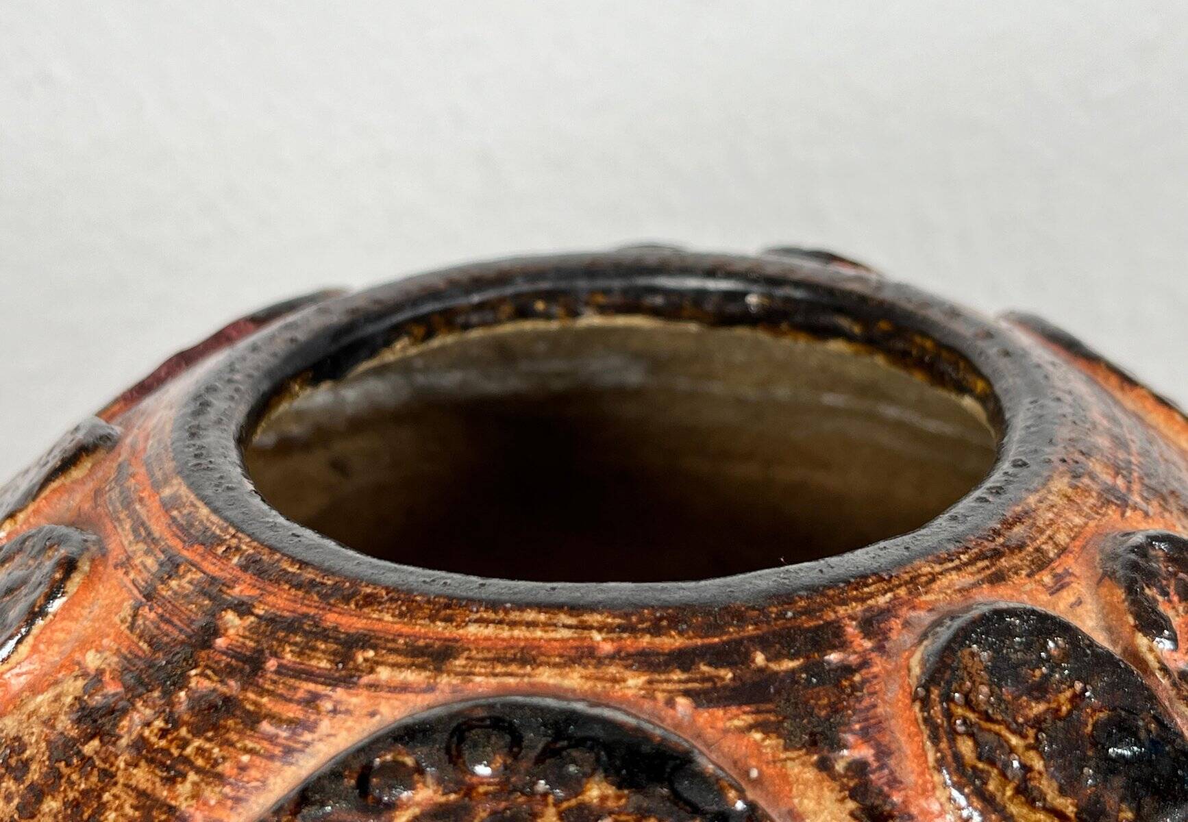 Mid-century modern stoneware mushroom vase by Haico Nitzsche for Søholm, 1960s.