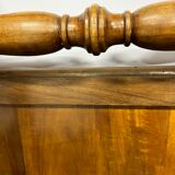 Old children's bed with retractable walnut bars