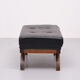 Black Leather Ottoman 1920s England