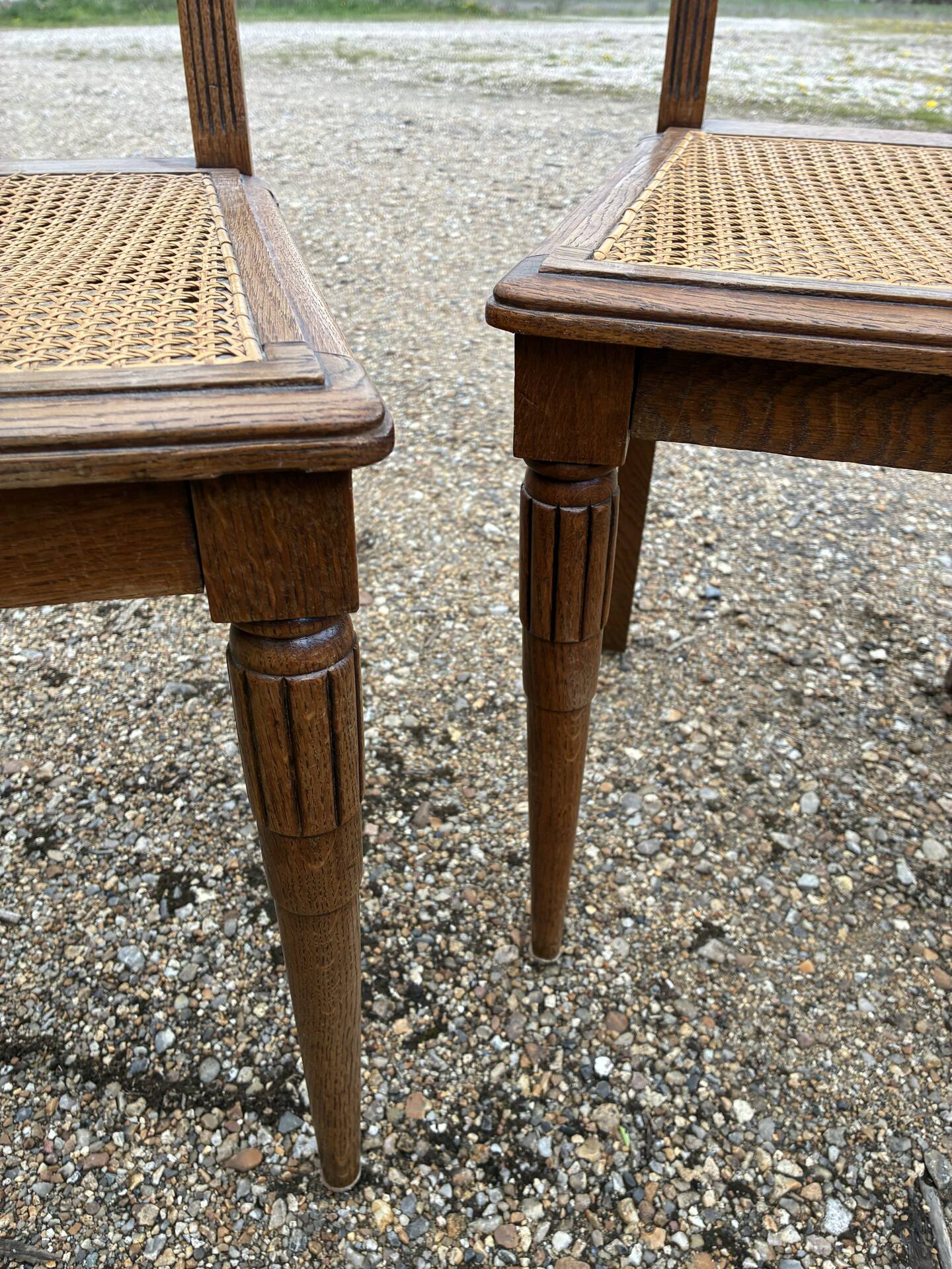 Chaises en cannage année 30-40