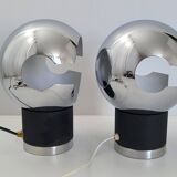 Pair of vintage 1960 space age lamps