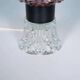 Vintage table lamp in Swedish coloured glass, glass table lamp.