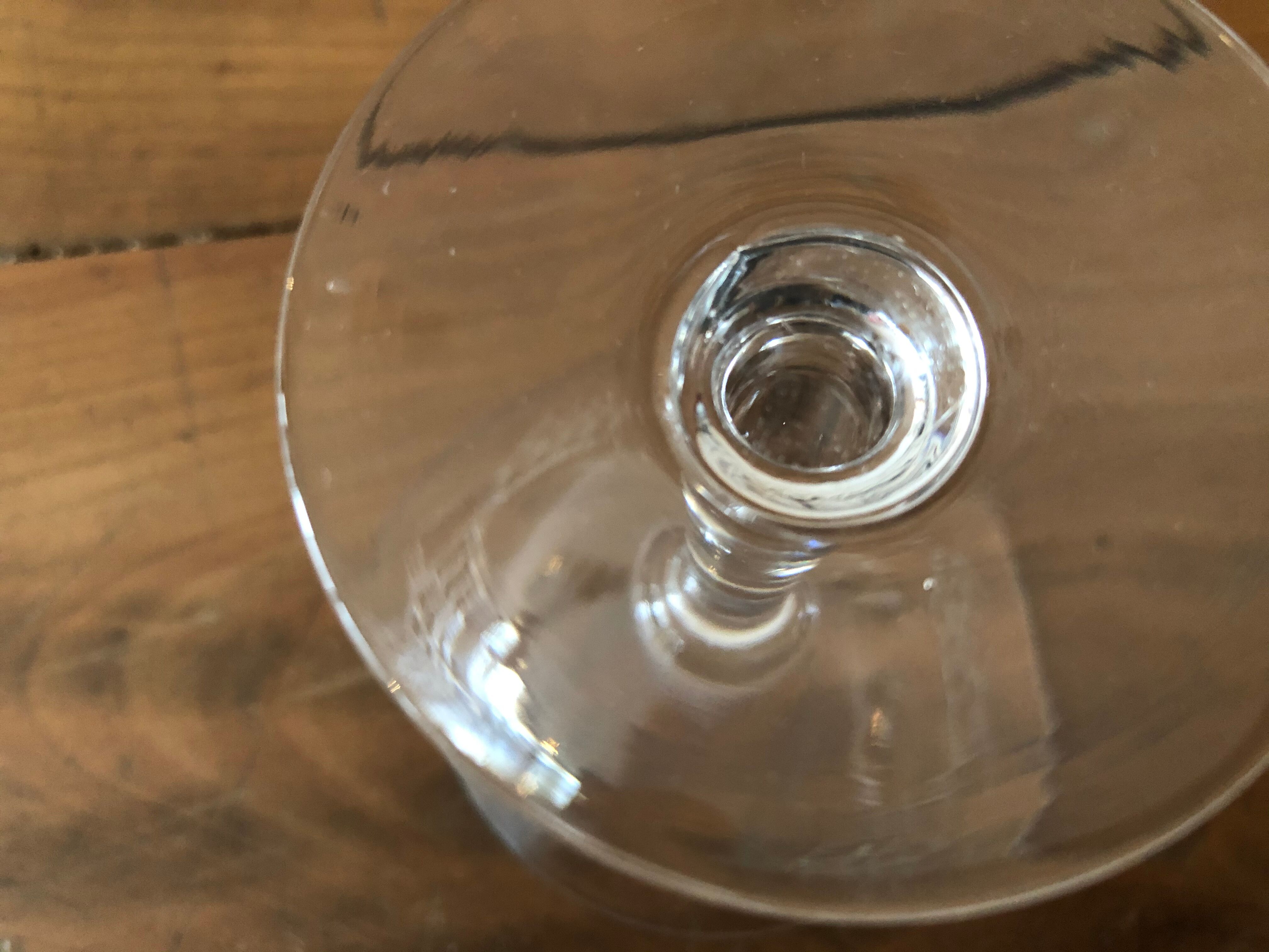 10 Silver crystal champagne glasses.