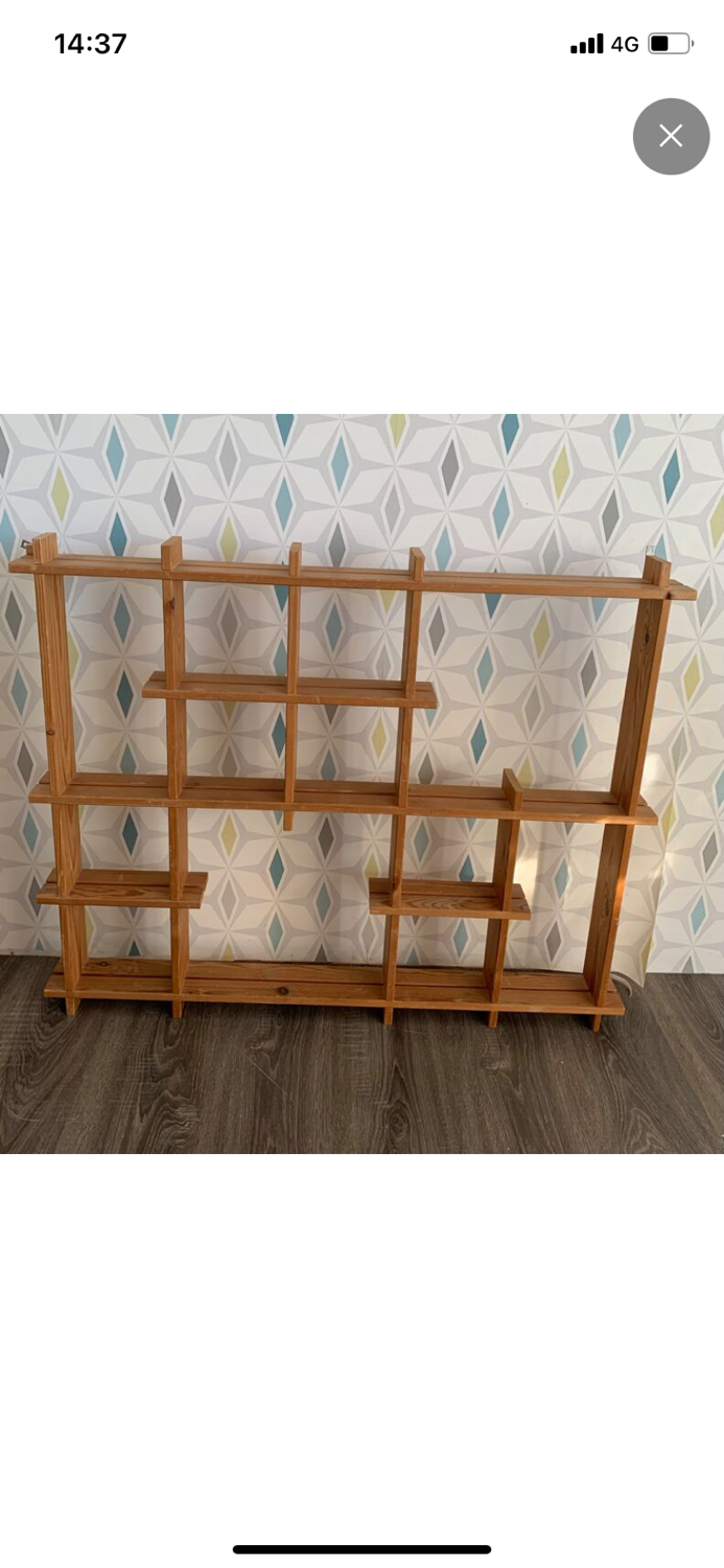 Wooden wall shelf