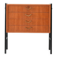 Vintage Scandinavian Teak Nightstand with Four Drawers