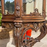 Louis XV Style Walnut Display Cabinet