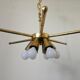 Rare Midcentury Brass Chandelier, 1970s