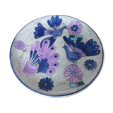 Ceramic decoration dish "peacock" Vega cuenca ecuador