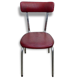 Red leatherette chair with chrome legs, vintage 1960/1970