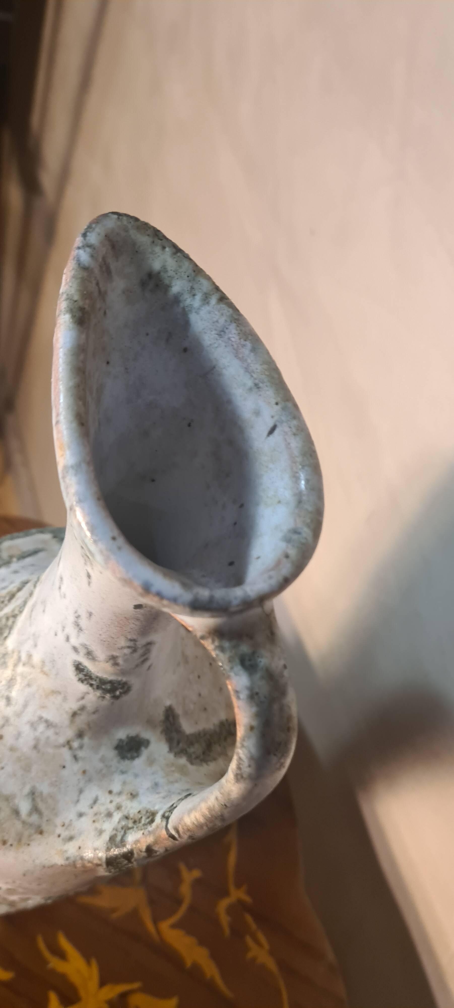 Vase, glazed ceramic, fat lava, signed bruno dose40, design 50s/60s