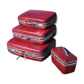 Rigid Suitcases of Sansonite, 1970s, Set of 4
