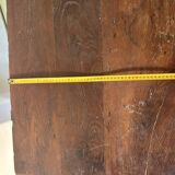 Antique rustic oak chest with original hardware and molded panels