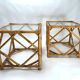 Bamboo and Glass Nightstands attributed to Vivai Del Sud, Italy, 1970s, Set of 2