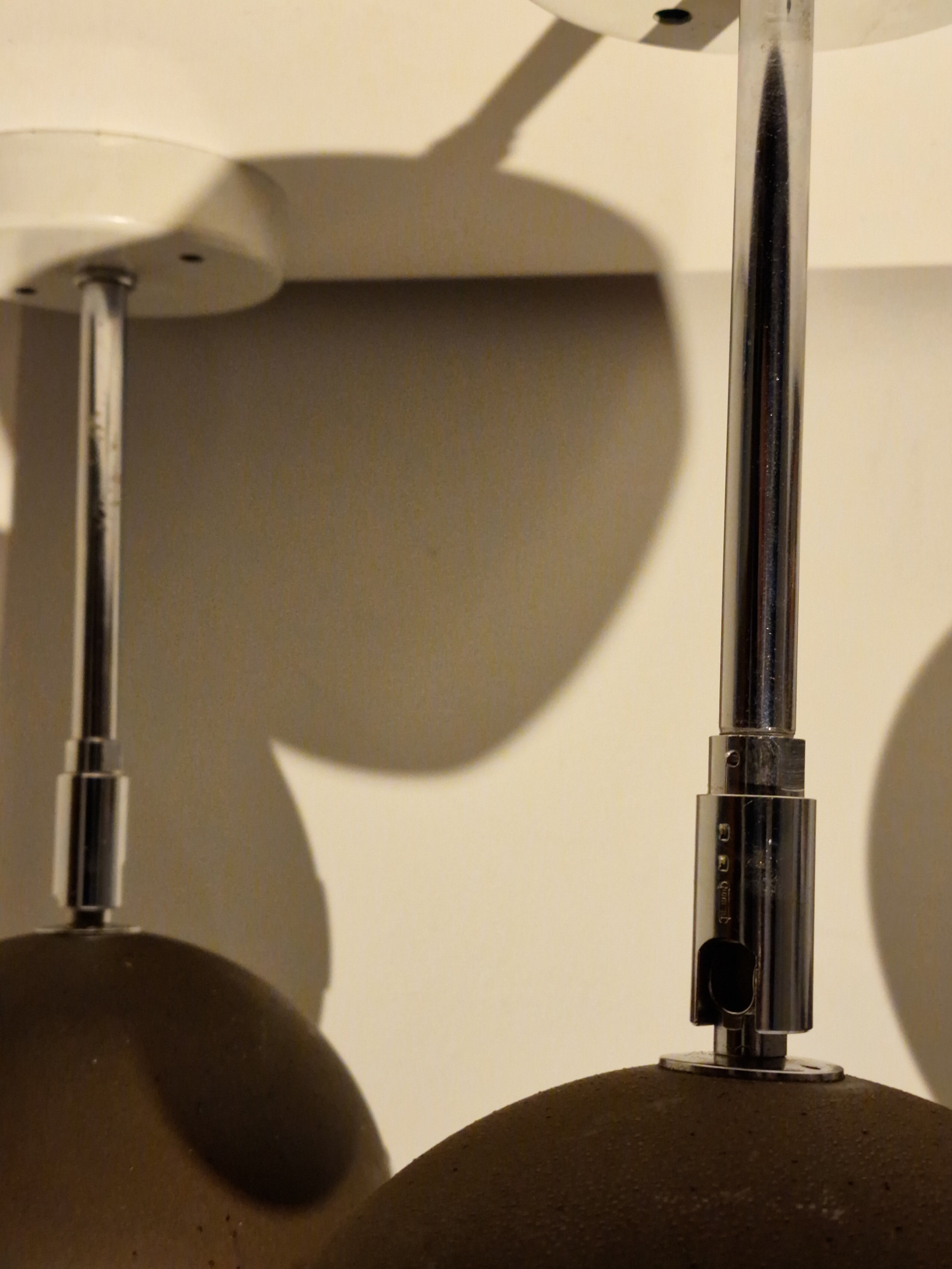 3 adjustable Hoffmeister pendant lamps, 1960s