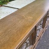 Spanish Renaissance patinated solid wood sideboard