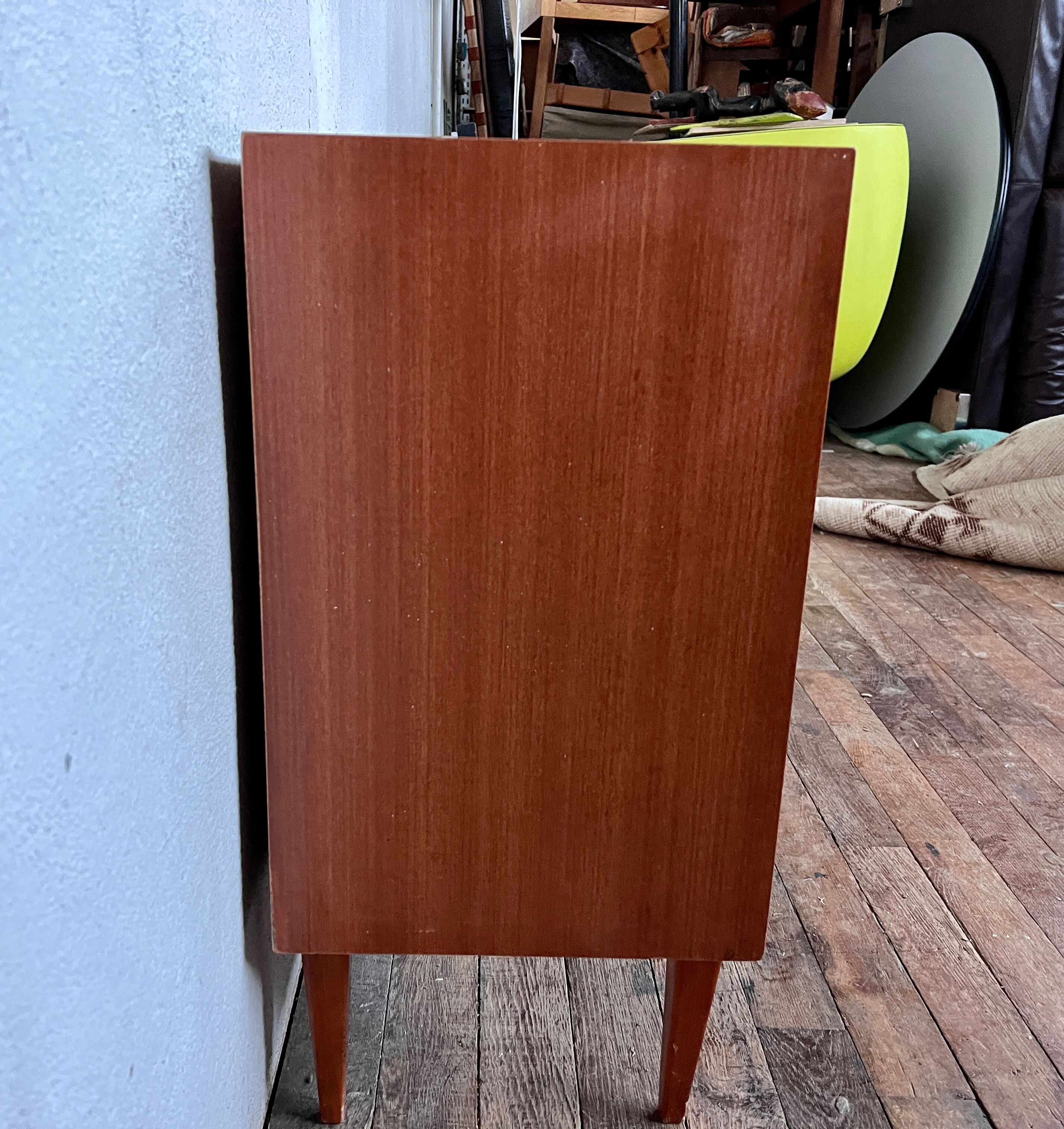 Hifi tv cabinet enfilade Scandinavian look modernist French 1950