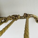 Bronze Coat Rack and Wall Shelf, Vintage, Louis XV Style