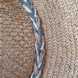 Thin straw hat and rafia