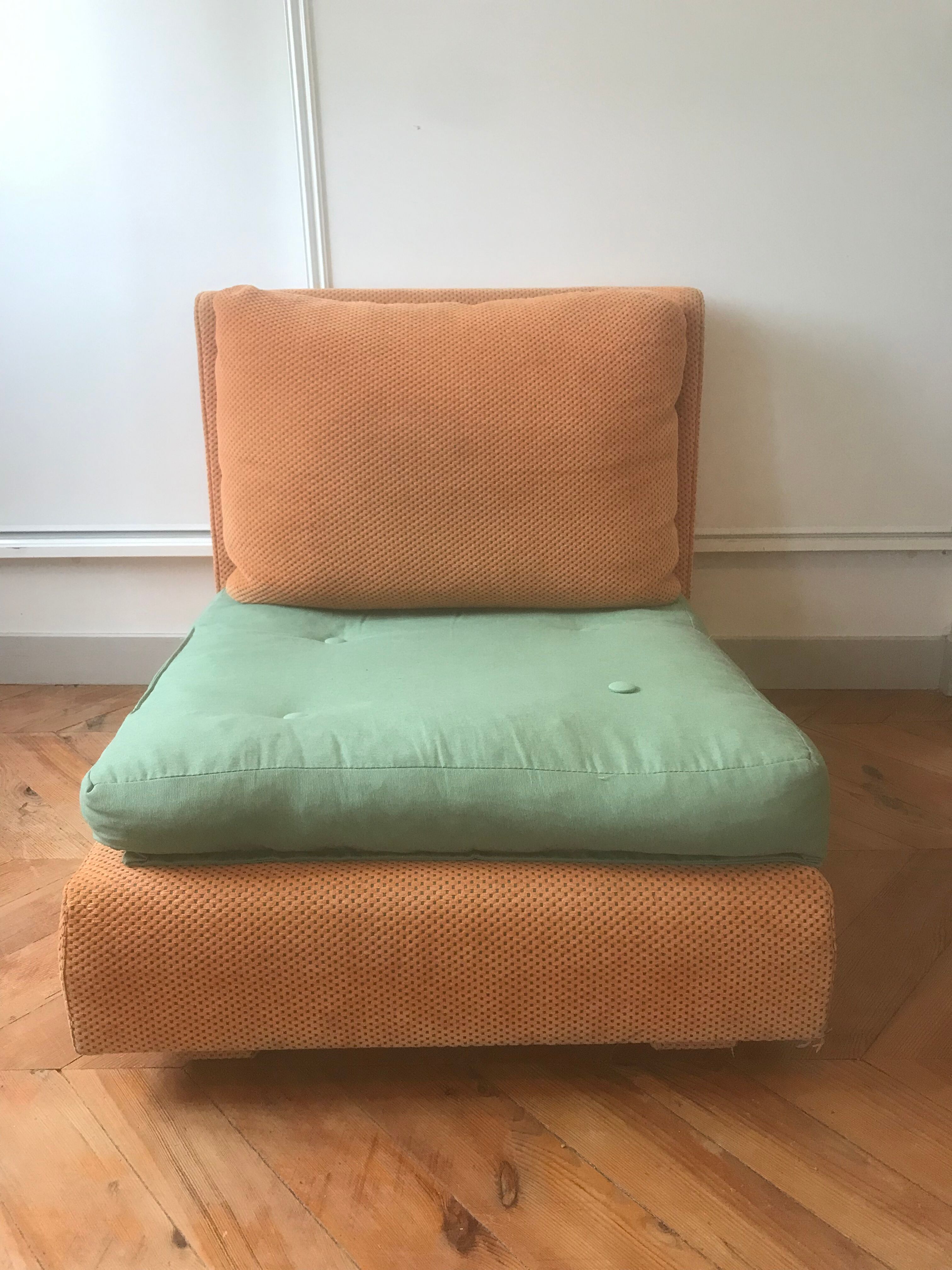 Vintage armchair driver 1970