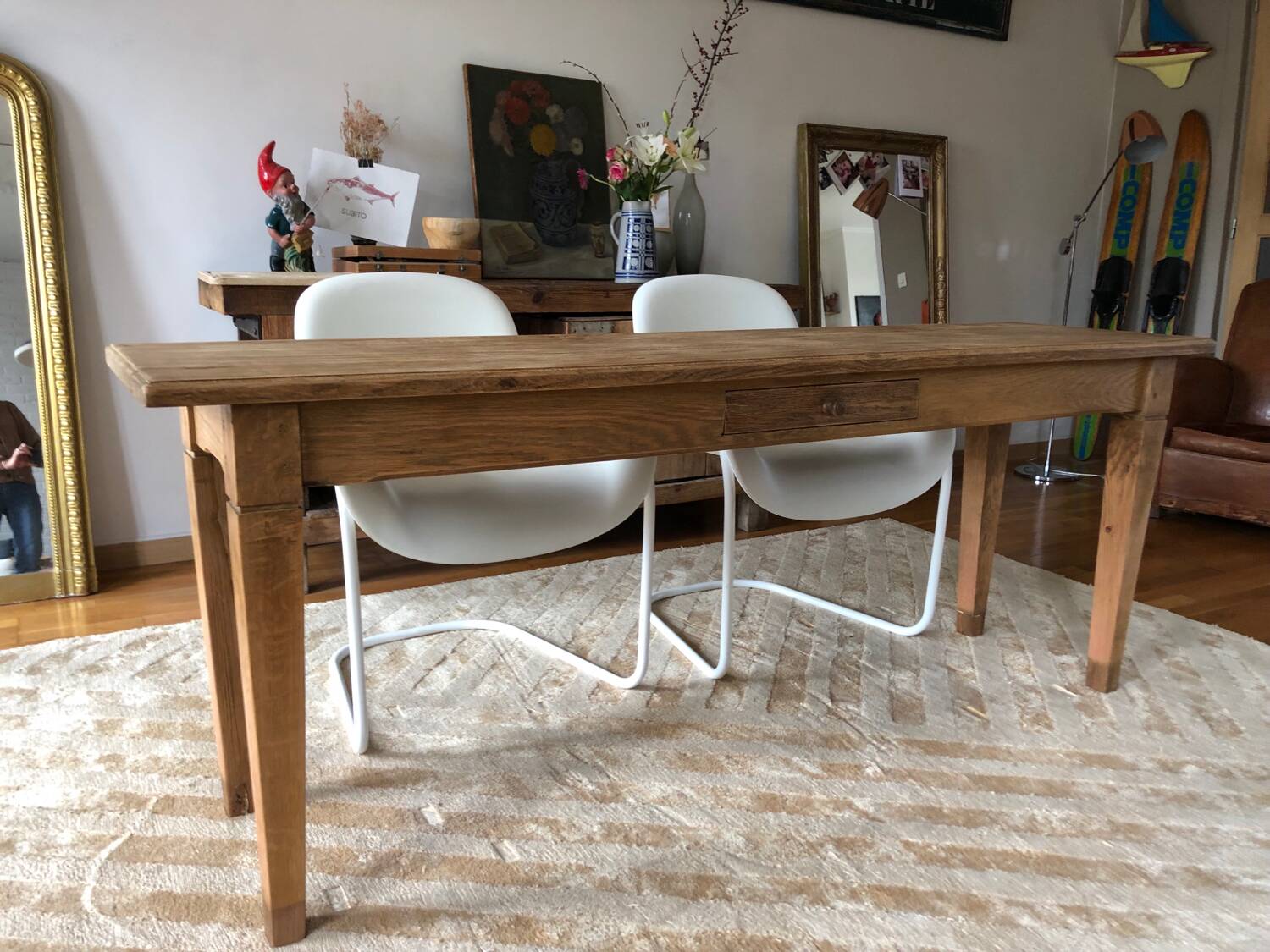 Ancienne table de ferme en chêne