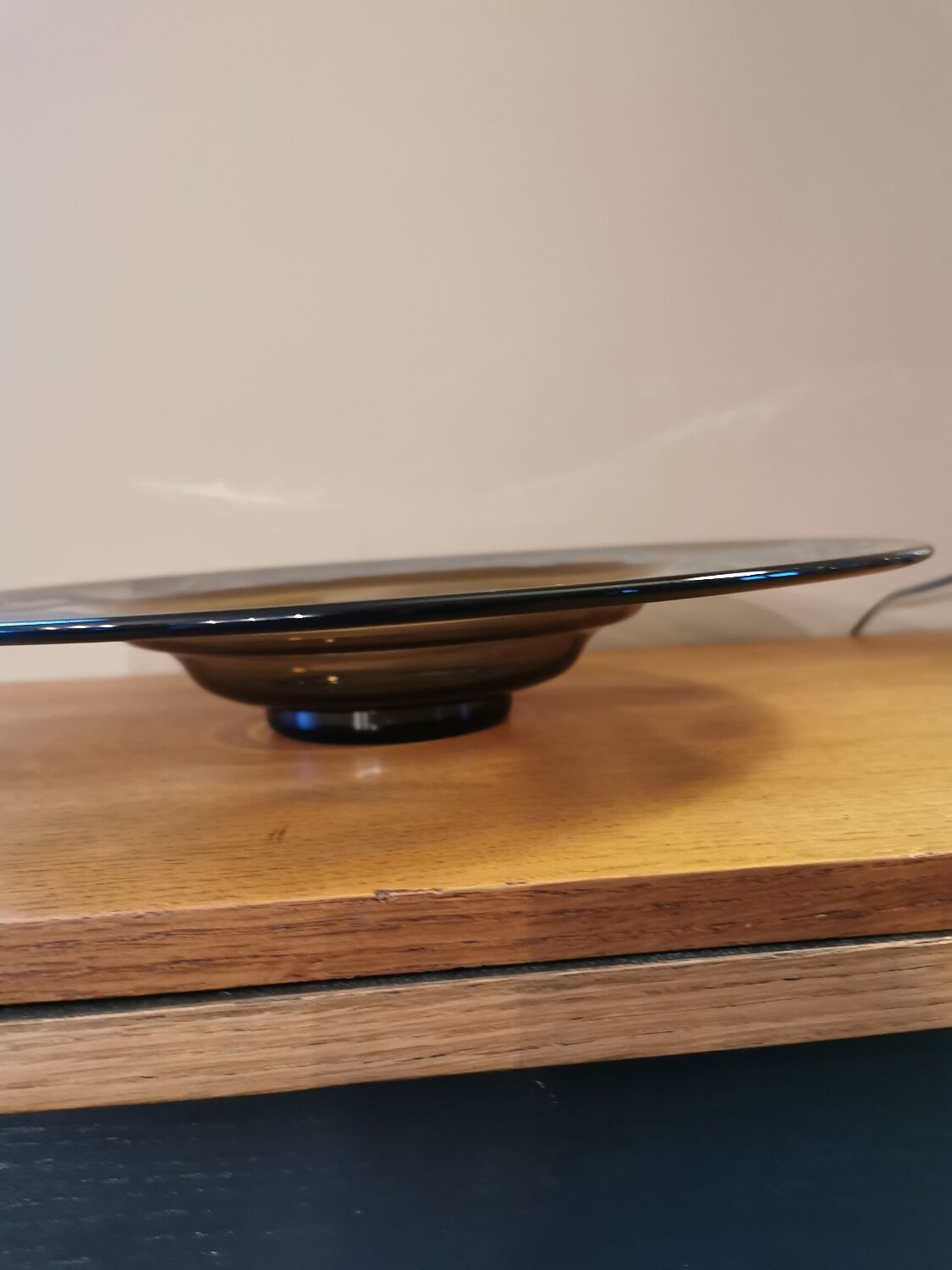 Art Deco glass cup signed N Collet France