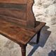 Antique French oak station bench – double-sided, 19th century (140 x 61 x 86 cm)