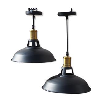 Pair of contemporary hanging Industrial style light
