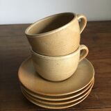 4 sandstone cups