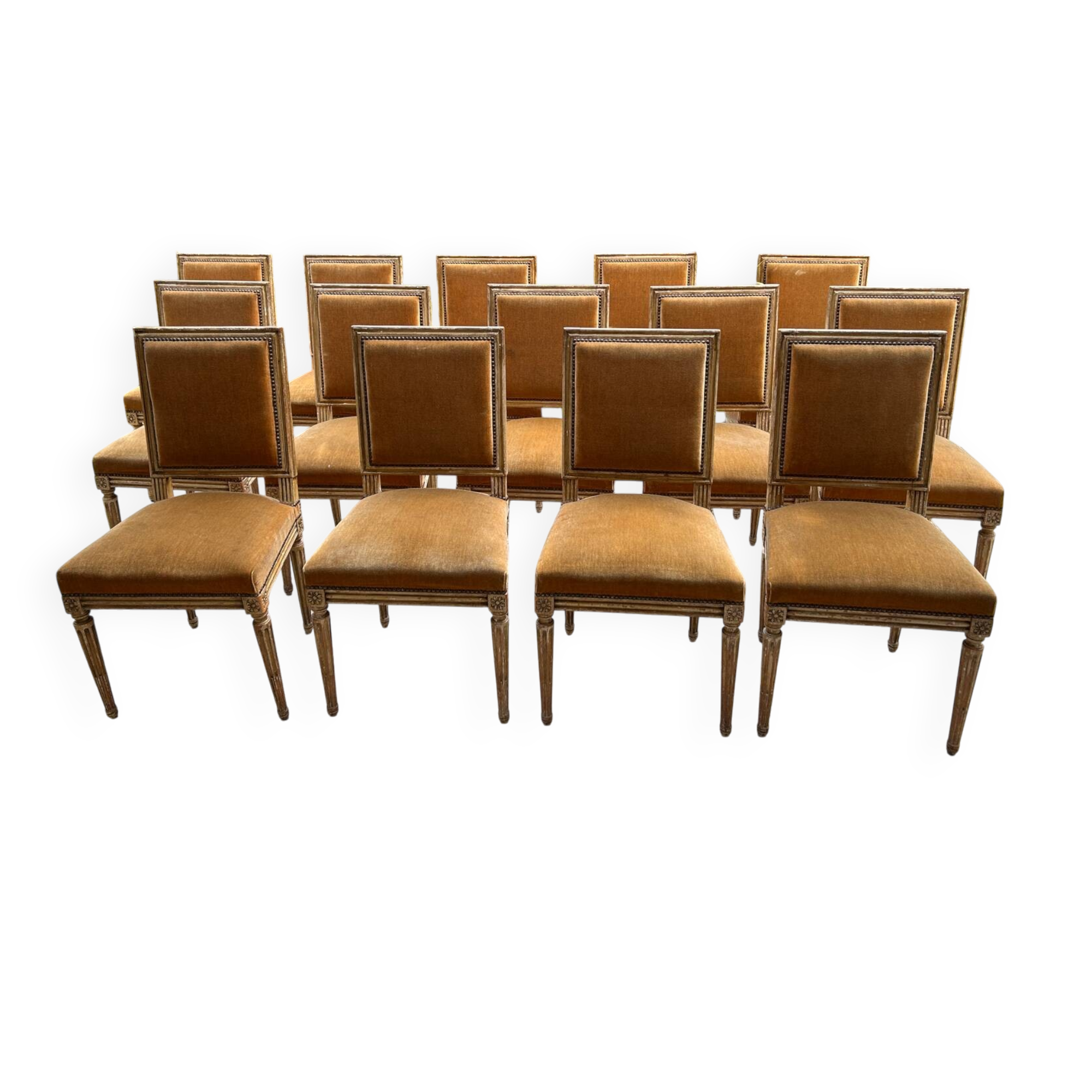 Set of 14 Louis XVI style chairs