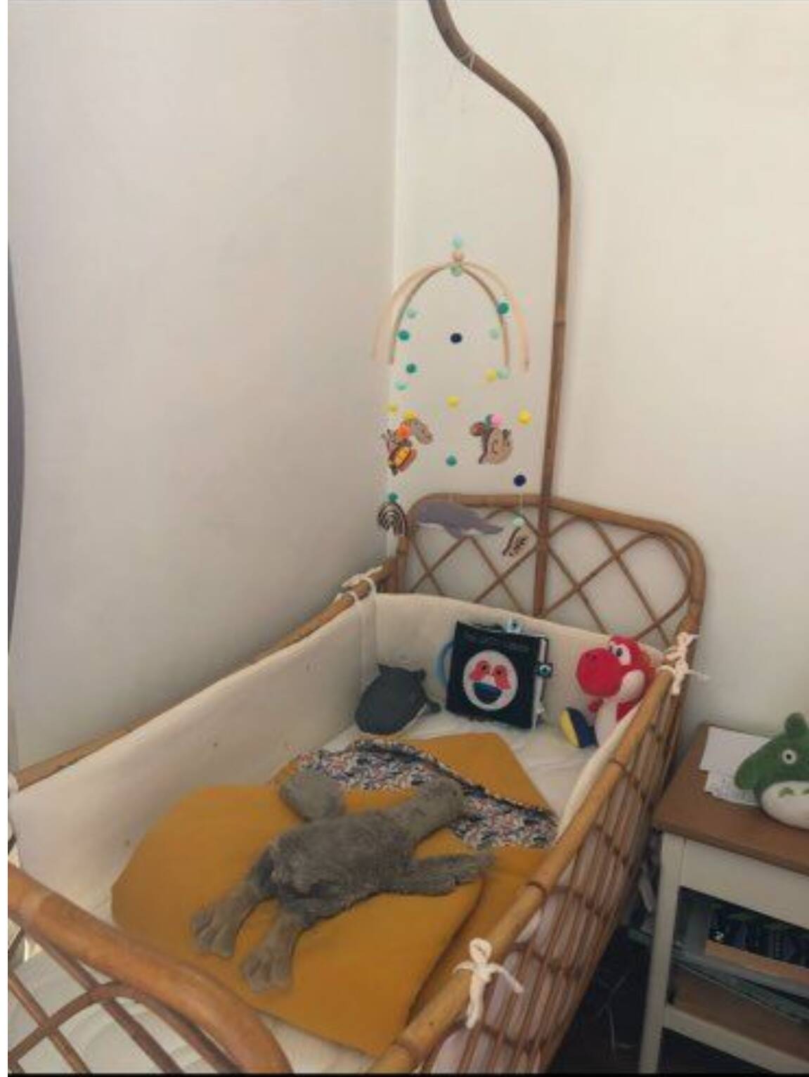 Beautiful vintage rattan bed