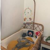 Beautiful vintage rattan bed