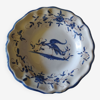 12 hollow plates tolosane marten décor blue finishes