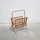 Vintage Rattan Magazine Rack