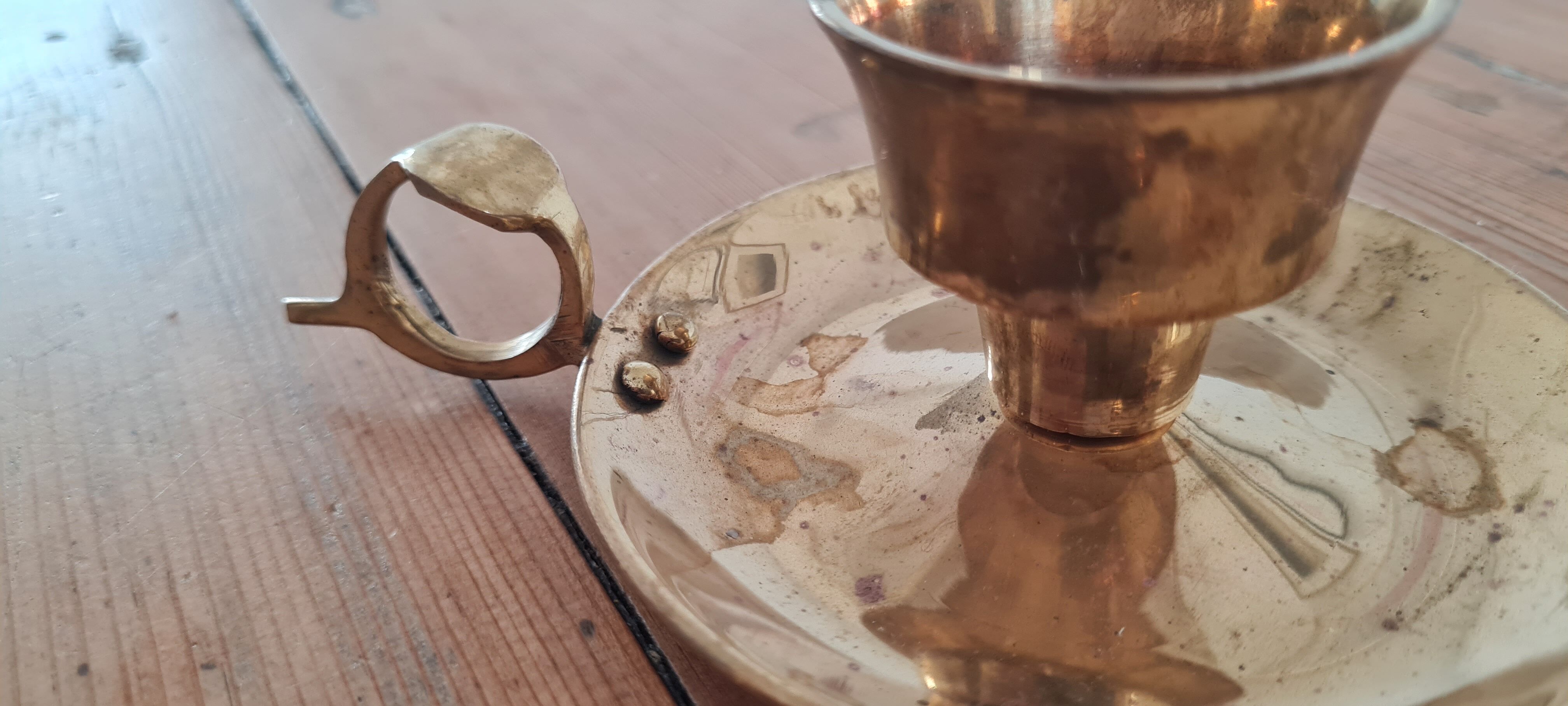 Brass candle holder