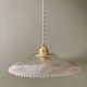 Vintage molded glass lampshade pendant light - tableware collection -