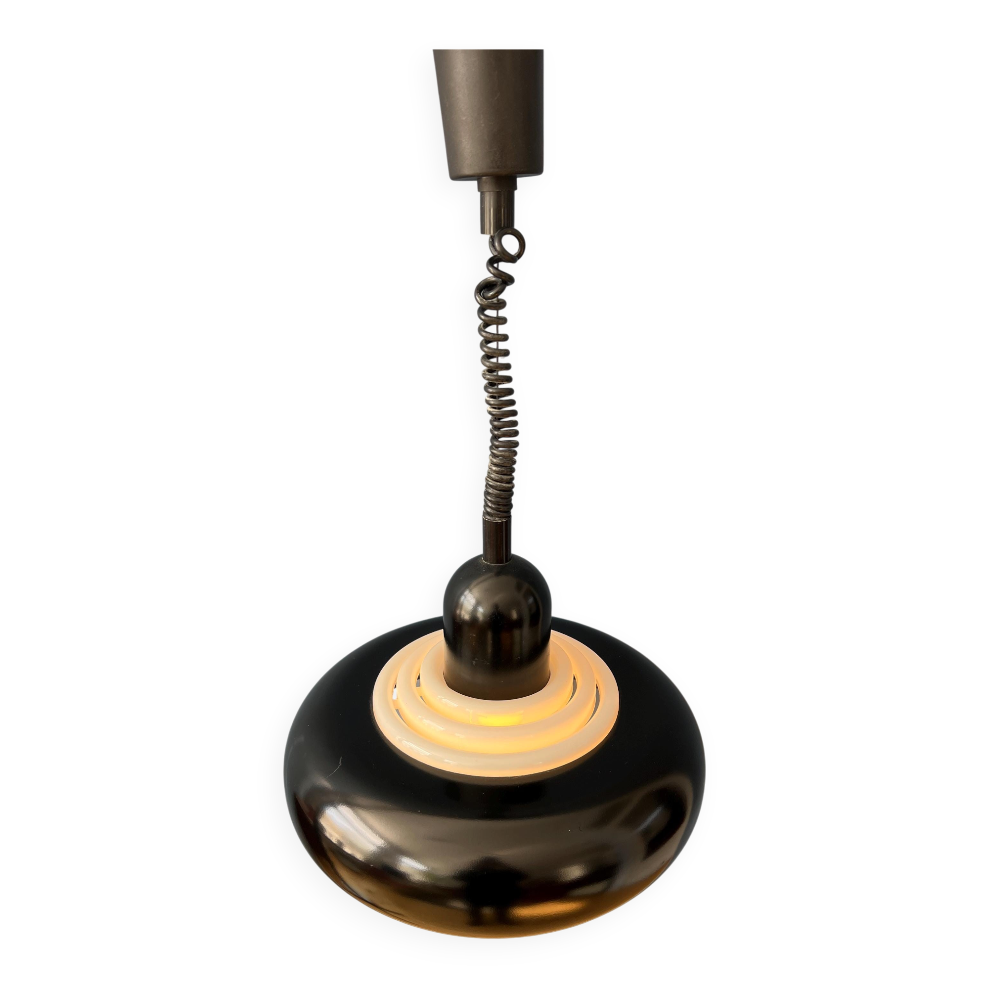 Black vintage suspension UFO Space Age by Knud Christensen