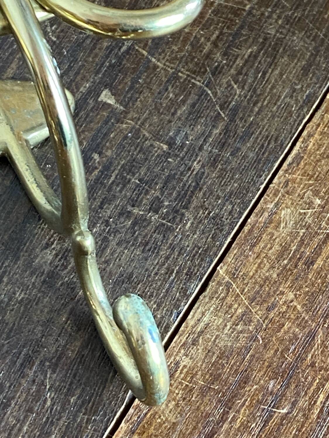 Pair of brass hooks
