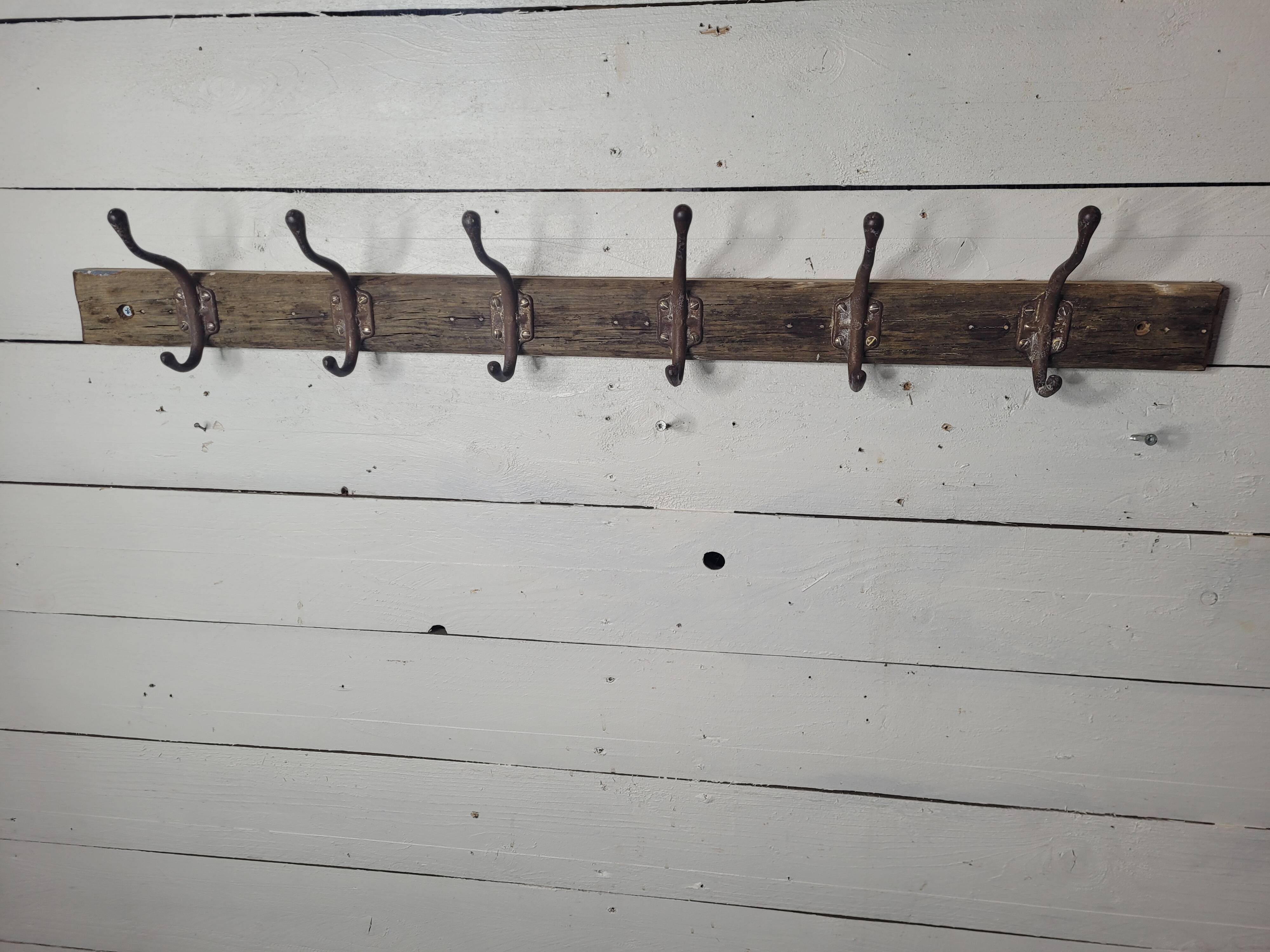 School coat rack with 6 hooks, 100cms L