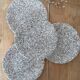 Black & white speckled dessert plates