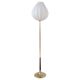 Modern mid-century brass trumpet-shaped floor lamp, Sweden, 1960s.