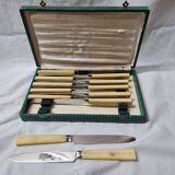 12 bakelite meat knives, 1970