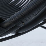 Black rattan sofa