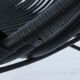 Black rattan sofa
