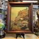 Painting on / under glass depicting Rocamadour
