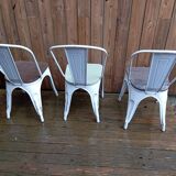3 tolix style chairs