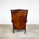 Vintage sheep leather wingback armchair Goor