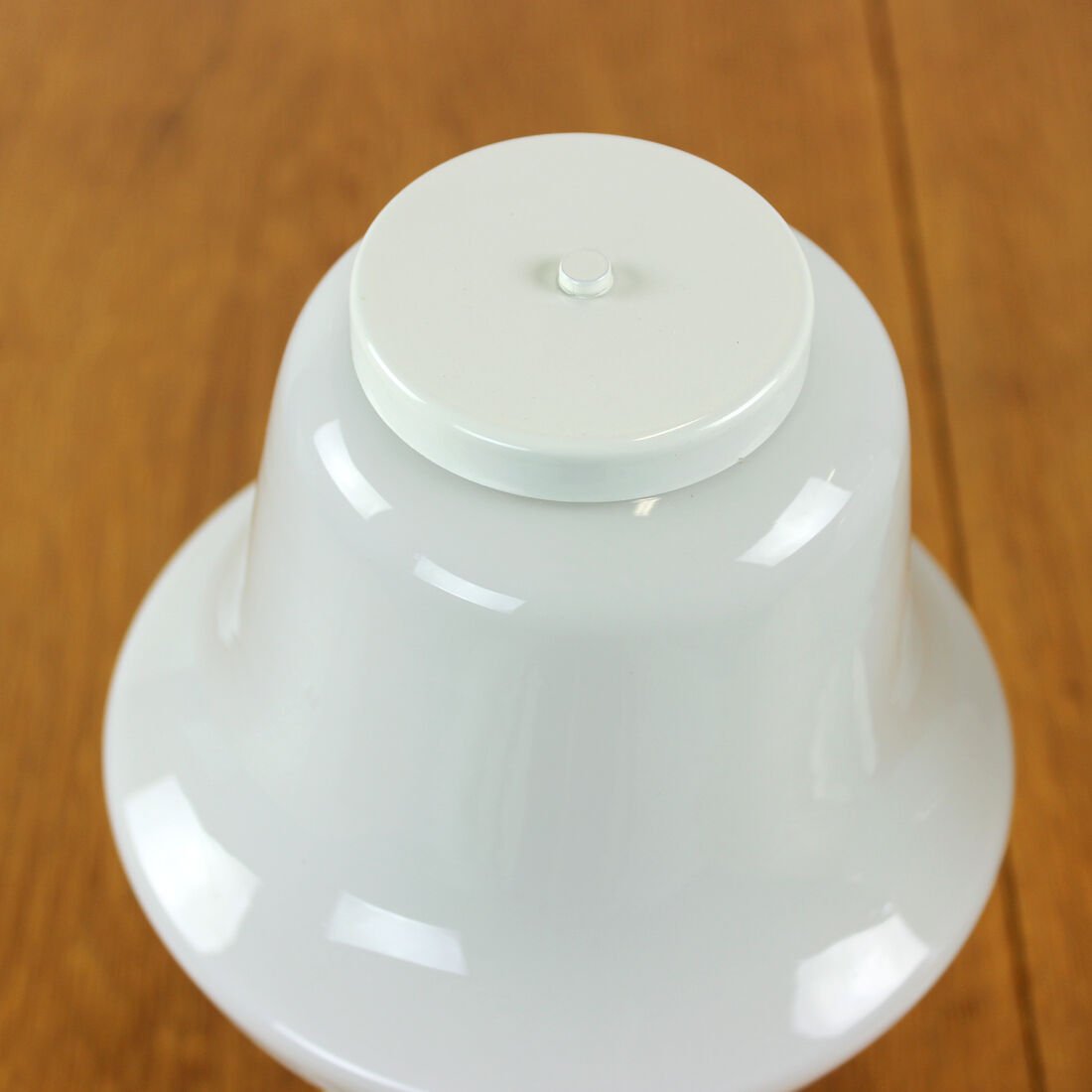 Set of 2 white opaline glass table lamps, Opp Jihlava, Czechoslovakia 1960s